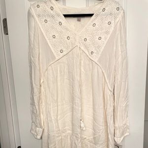 Ivory Knox Rose Dress Size Large New WIth Tags